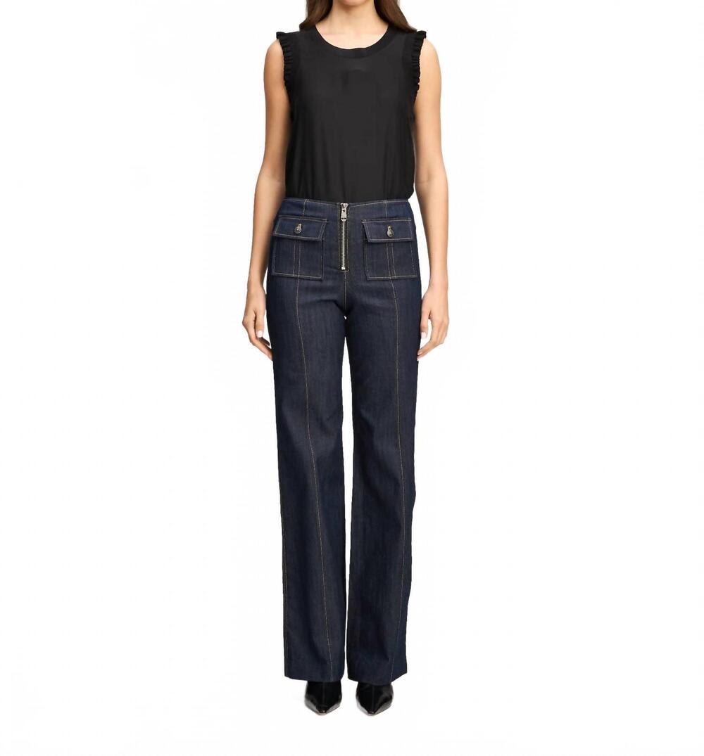 NEW CINQ A SEPT long azure pant in indigo